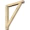 Ekena Millwork Traditional Block Rough Sawn Bracket w/ Offset Brace, Douglas Fir, 6"W x 42"D x 48"H BKT0604X42X48TRA05RDF - alternate 1